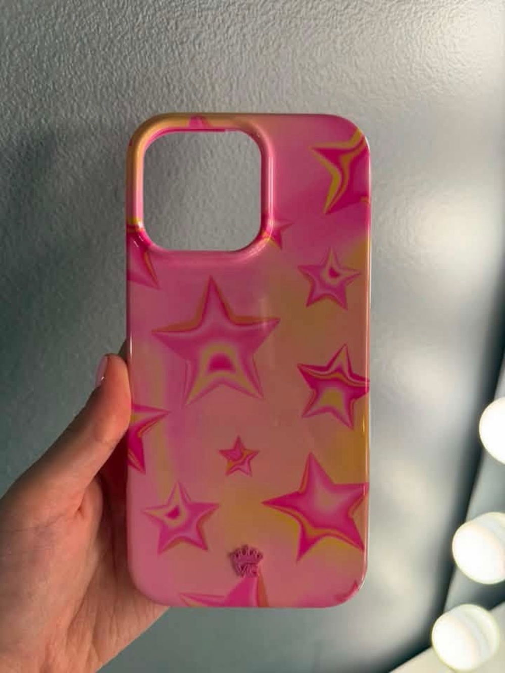 Velvet Caviar Pink Star Pattern Phone Case - Iphone 16 pro max.